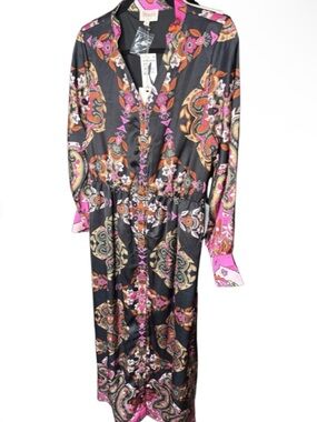 NWT Ciebon Black Paisley Perfect Wedding Guess or Special Occasion Dress! Large